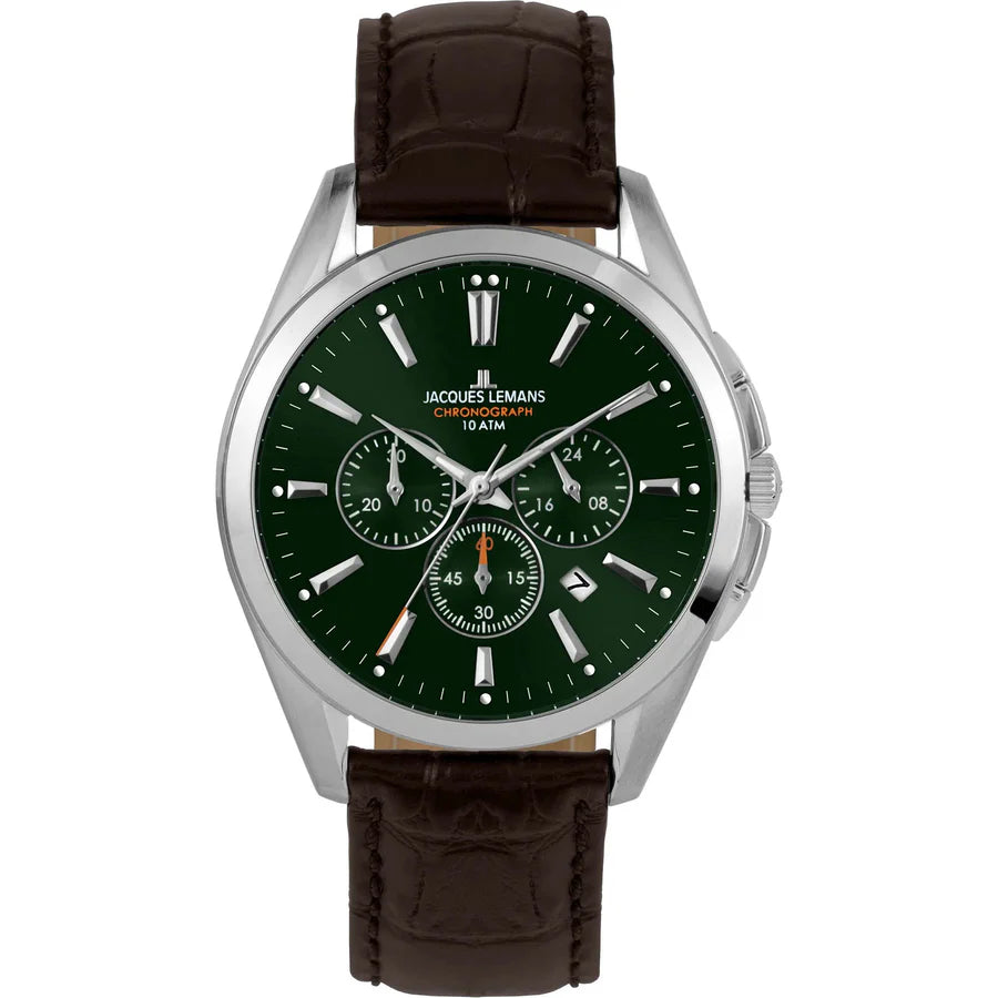 J. Leman Chronograph Luxury Leather Strap
