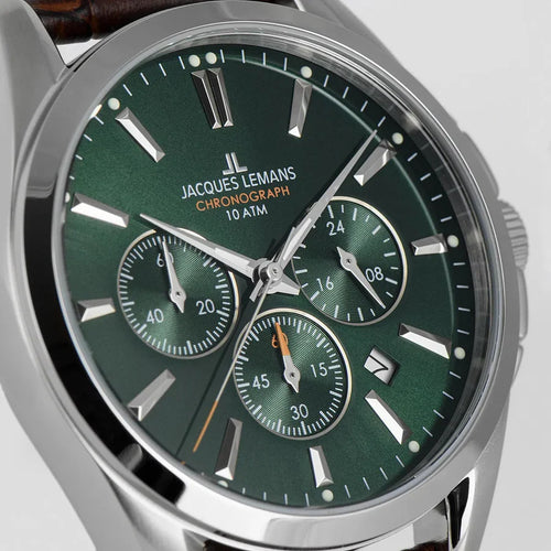 J. Leman Chronograph Luxury Leather Strap