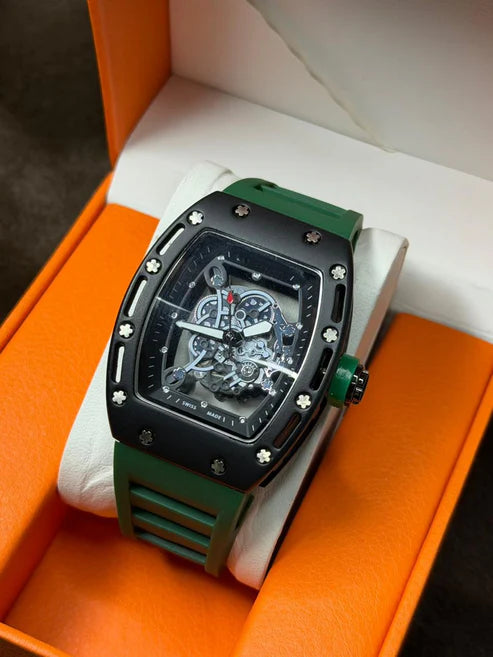 R-M Inspired Silicone Strap Men's Watch