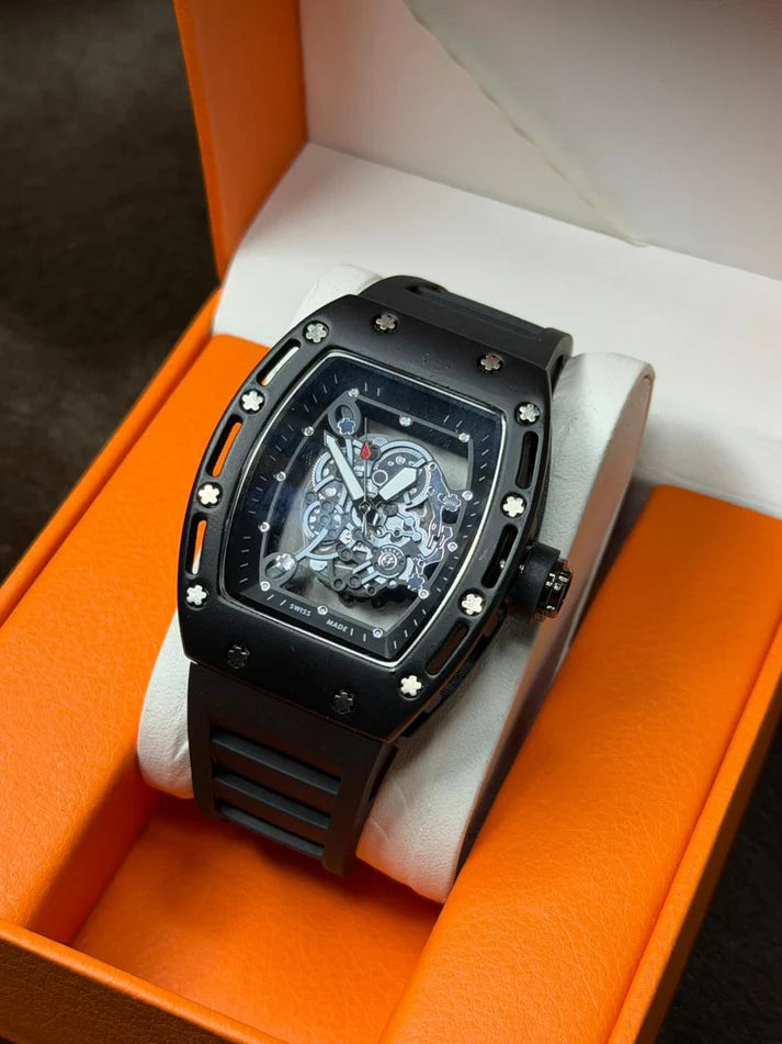 R-M Inspired Silicone Strap Men's Watch