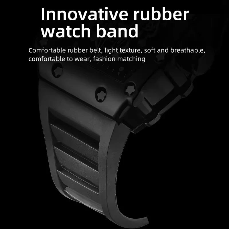 RM Men's Luxury Watch Skeleton Dial Watch