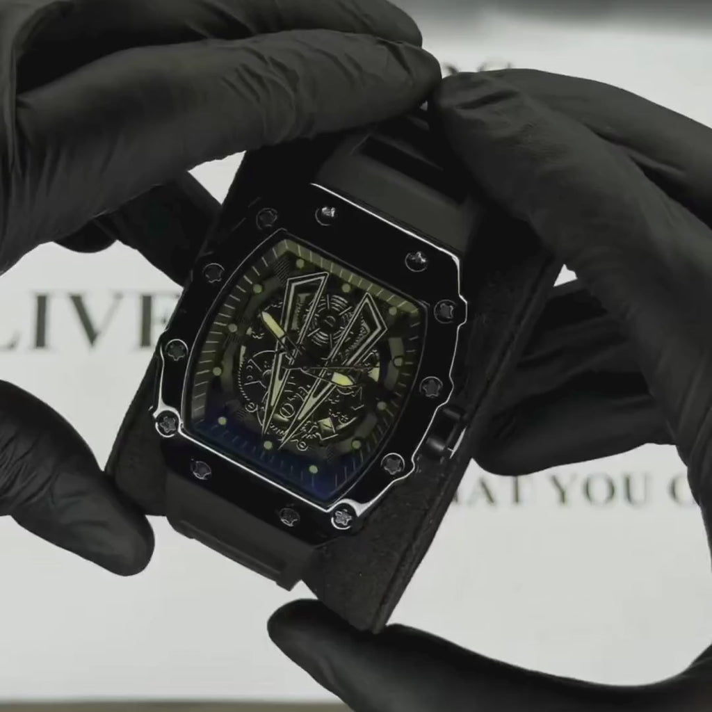 RM Men's Luxury Watch Skeleton Dial Watch